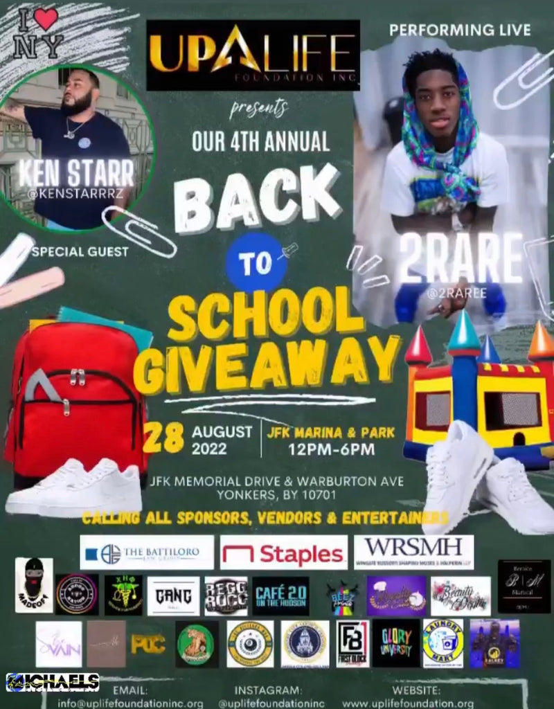 UPLIFE PRESENTS: 4th ANNUAL BACK 2 SCHOOL BBQ GIVEAWAY